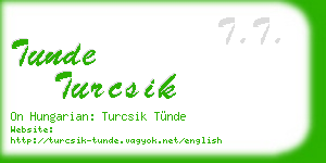 tunde turcsik business card